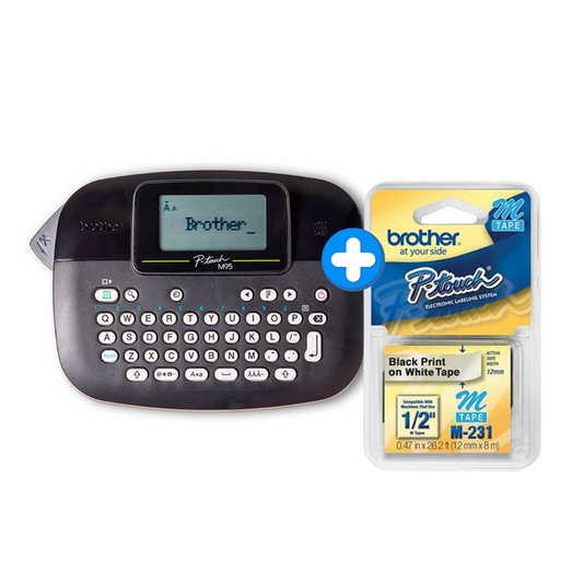 Rotulador Brother PT-M95BK + Fita M-231 Grátis - Impressorajato