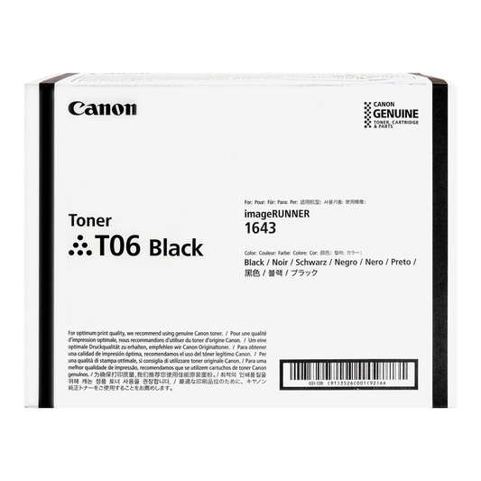 Toner Canon T06BK Preto para IR1643