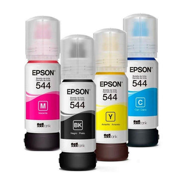 Kit Garrafas de Tinta Epson T544, 4 Cores - T544520-4P - Impressorajato