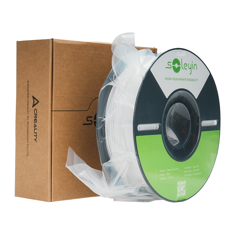 Filamento 3D Creality Soleyin Ultra PLA White (Branco) 1.75mm 1Kg