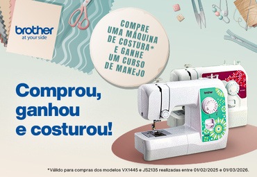 Máquina de Costura Brother JS2135BR mecânica com 14 pontos 110V