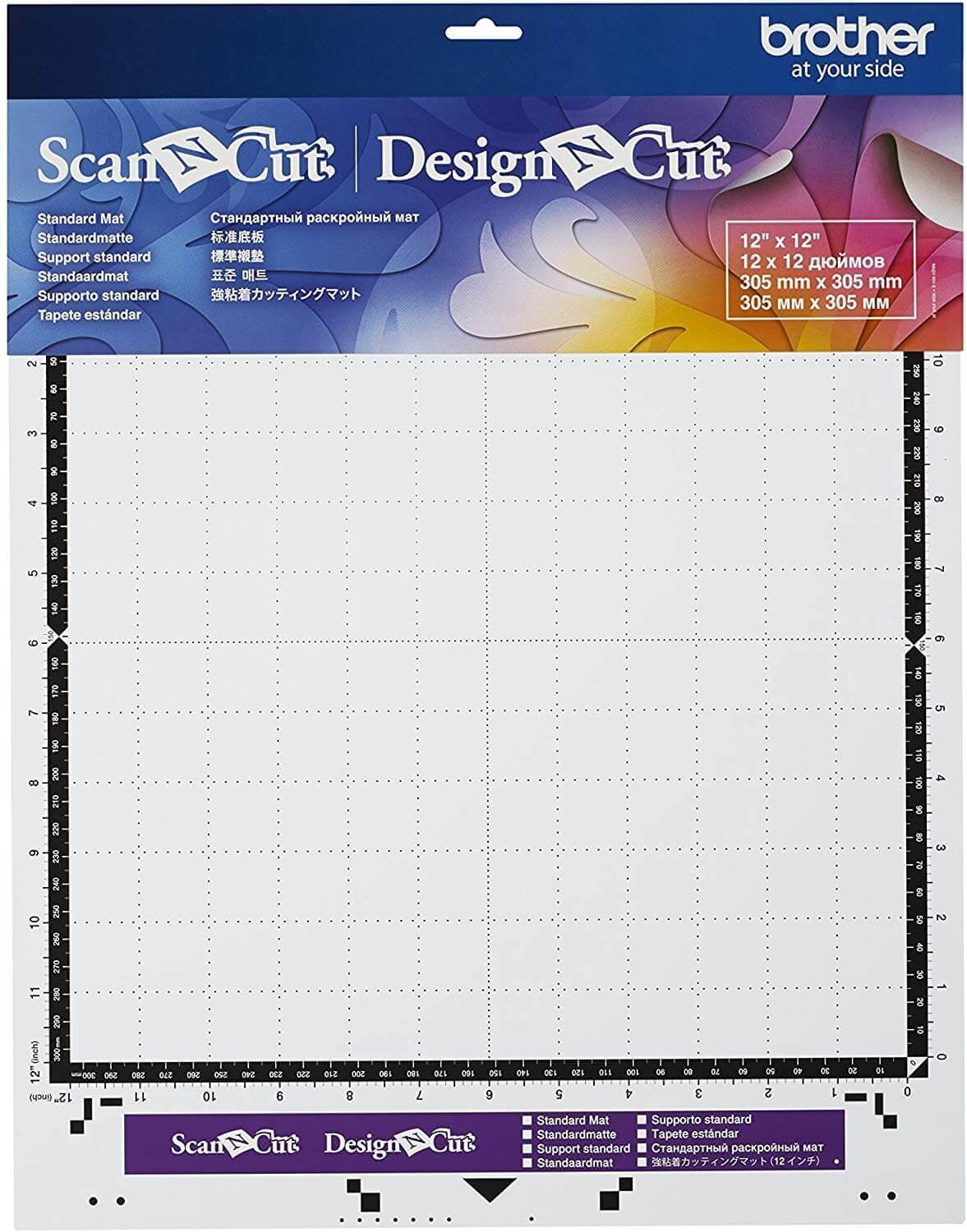 Folha Adesiva Roxa de Alta Aderência 30,4 x 30,4 cm CAMATSTD12 p/ Brother CM300 CM550 CM650W - Impressorajato