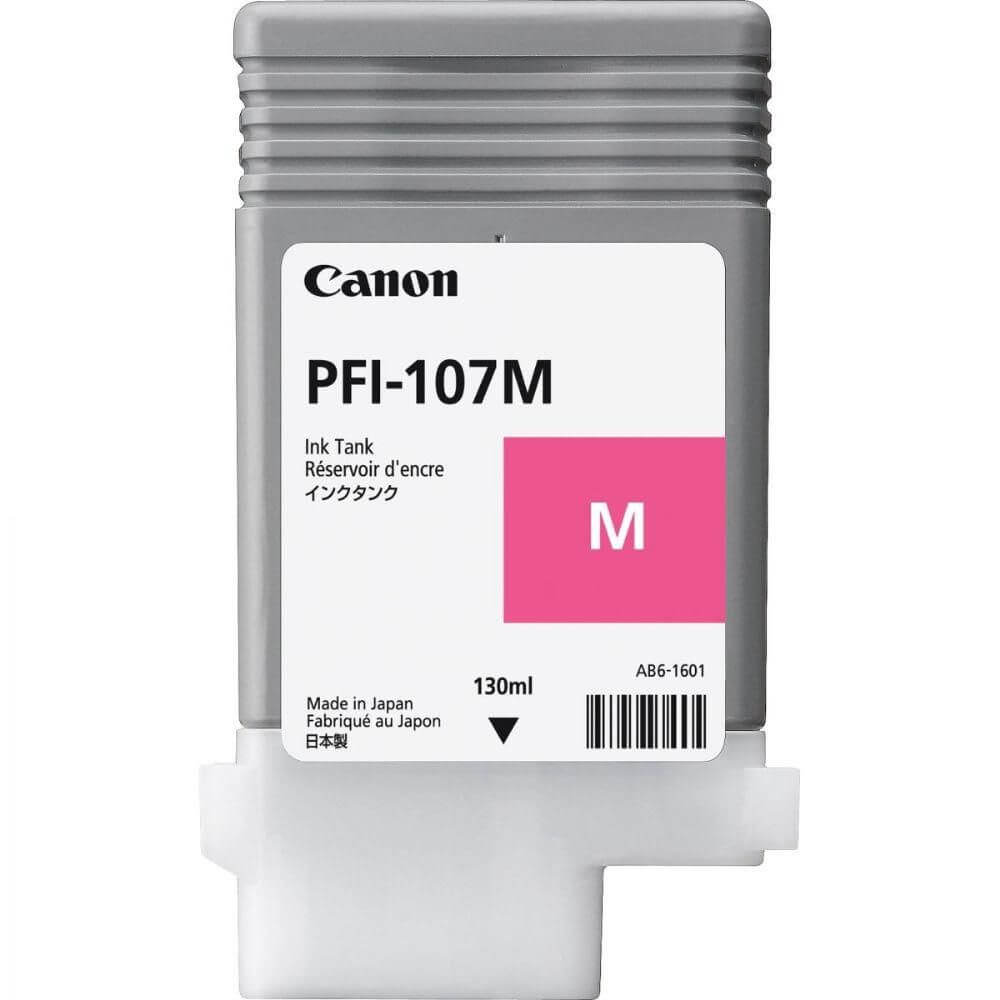 Cartucho Plotter Canon PFI 107 M Magenta - Impressorajato