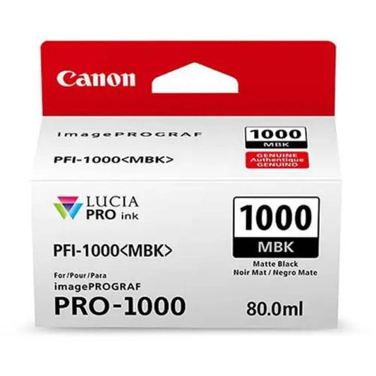 Cartucho de Tinta Canon PFI 1000 MBK Matte Preto 80ml - Impressorajato