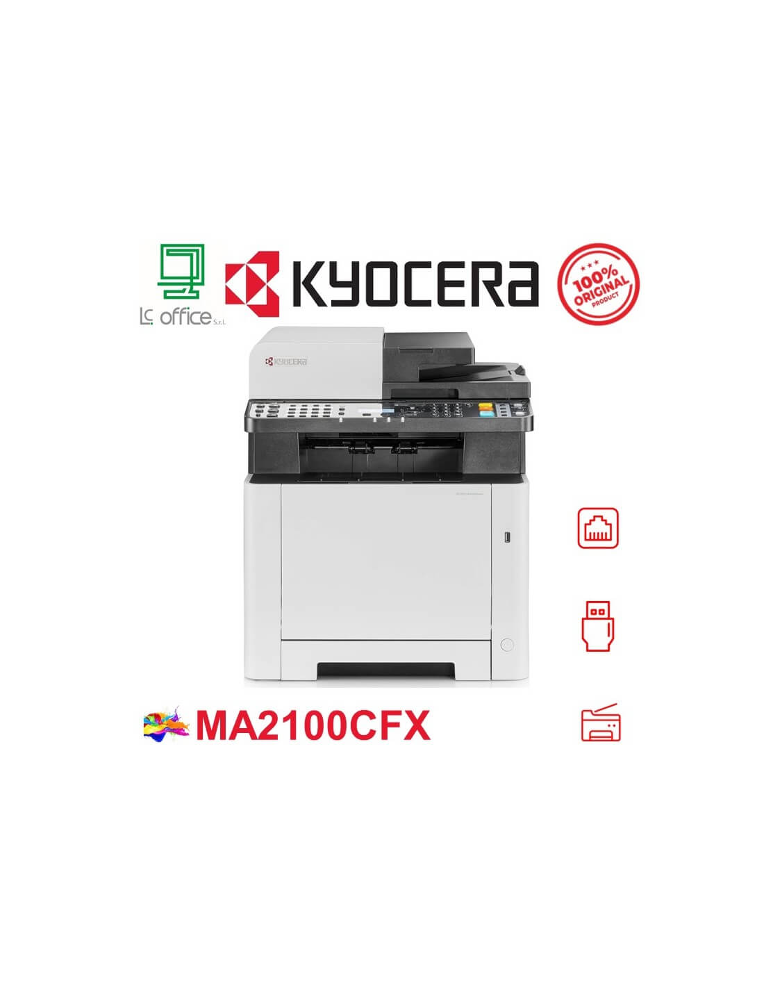 Impressora Multifuncional Kyocera Ecosys MA2100CFX Laser Colorida - Impressorajato