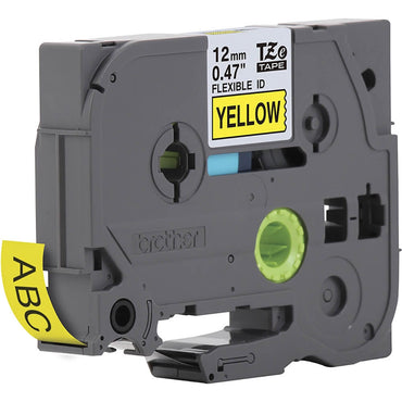 Fita Brother TZE-FX631 12mm Preto sobre Amarelo - Impressorajato