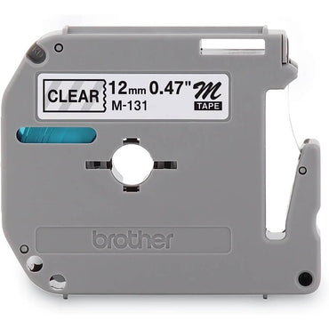 Fita Brother M-131 12mm Preto/Transparente - Impressorajato