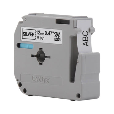 Fita Brother M-931 12mm Preto/Prata - Impressorajato