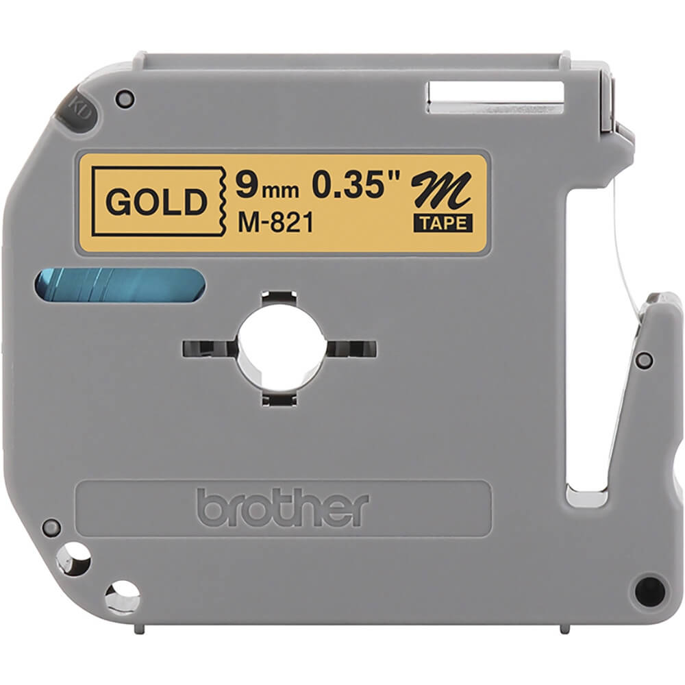 Fita Brother M-821 9mm Preto/Dourado - Impressorajato