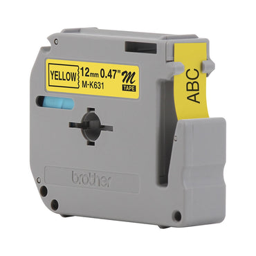 Fita Brother MK-631 12mm Preto/Amarelo - Impressorajato