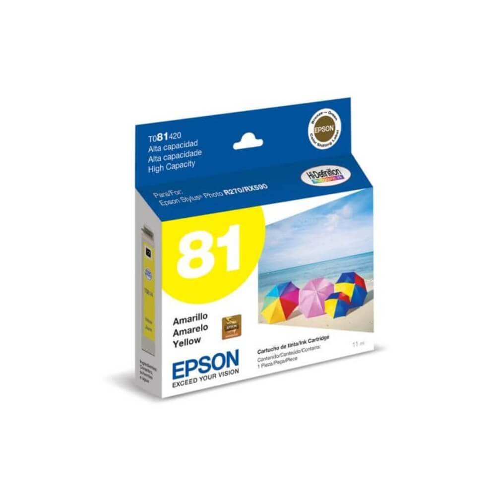 Cartucho Epson 81 T081420 Amarelo - Impressorajato