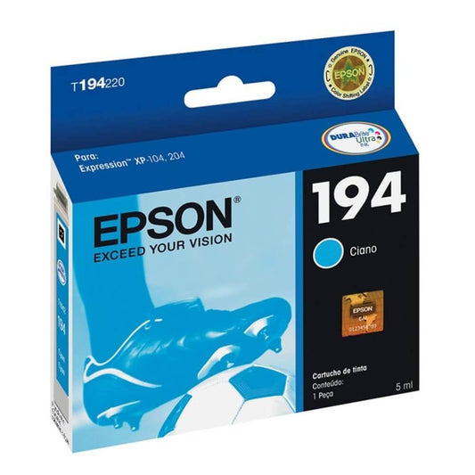 Cartucho de Tinta Epson 194 T194220 Ciano Durabrite Ultra - Impressorajato