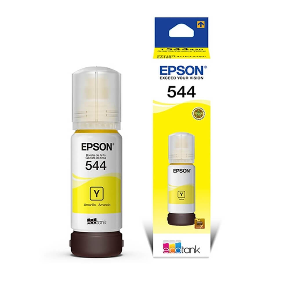 Refil de Tinta Epson T544 T544420 Amarelo para L3150 L3110 65ml - Impressorajato