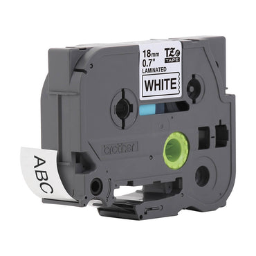 Fita Brother TZE-241 18mm Preto/Branco - Impressorajato