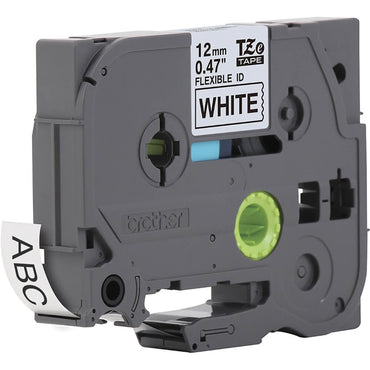 Fita Brother Flexivel TZE-FX231 12mm Preto/Branco - Impressorajato