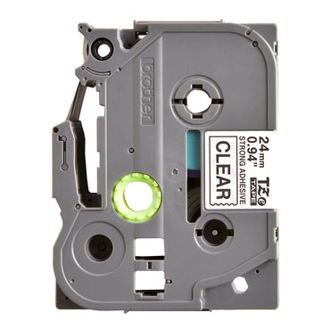 Fita Brother TZE-S151 24mm Preto sobre Transparente Industrial - Impressorajato