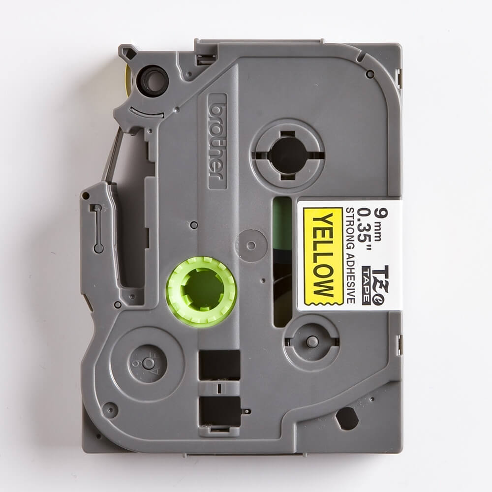 Fita Industrial Brother TZE-S621 9mm Preto/Amarelo - Impressorajato