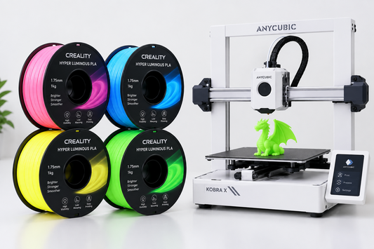 Filamento 3D Creality Hyper Luminous PLA 1,75mm 1kg: Deixe suas Criações Brilharem no Escuro!