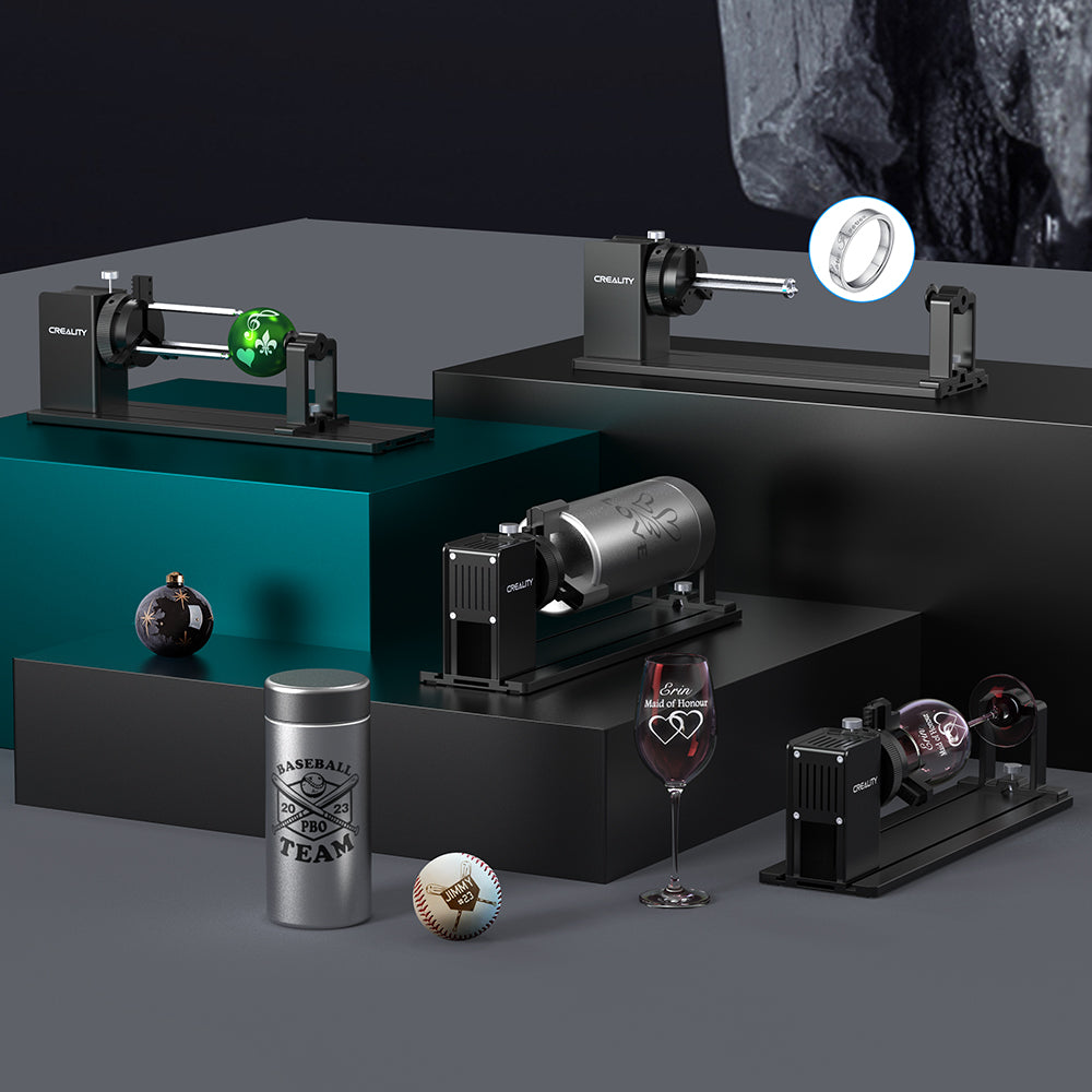 Máquina de Gravação e Corte a Laser Creality Falcon Pro 10W com Rotary Kit para Gravação 360°