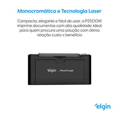 Impressora Laser Pantum Elgin P2500W Wi-Fi 110v