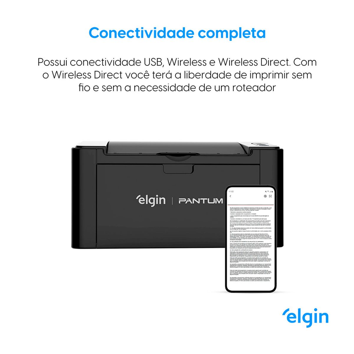 Impressora Laser Pantum Elgin P2500W Wi-Fi 110v