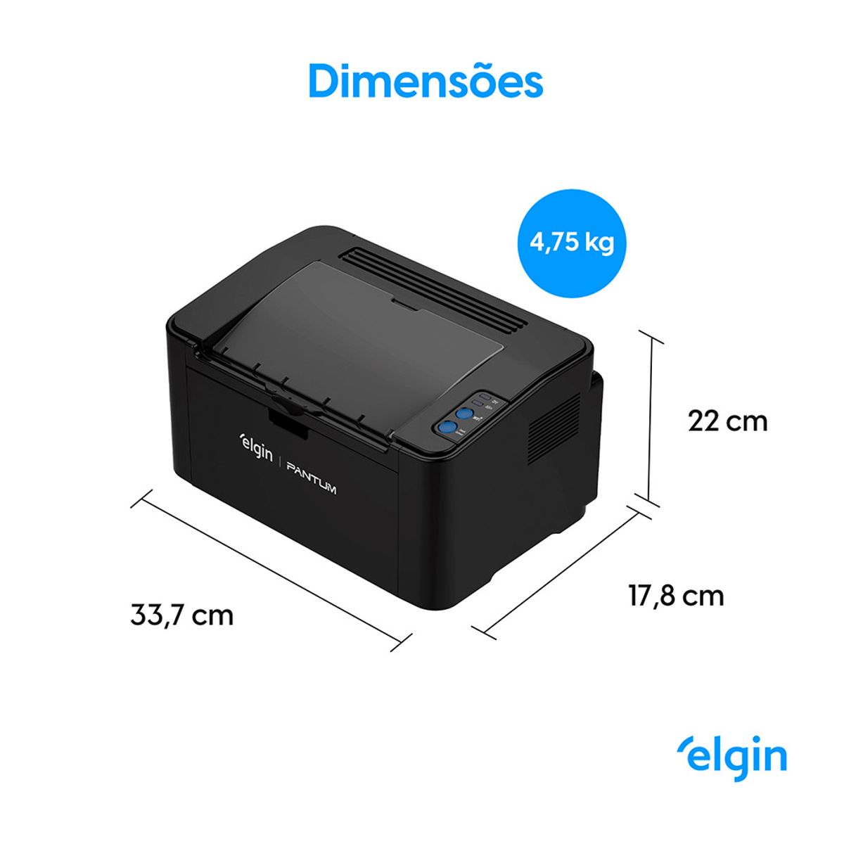 Impressora Laser Pantum Elgin P2500W Wi-Fi 110v