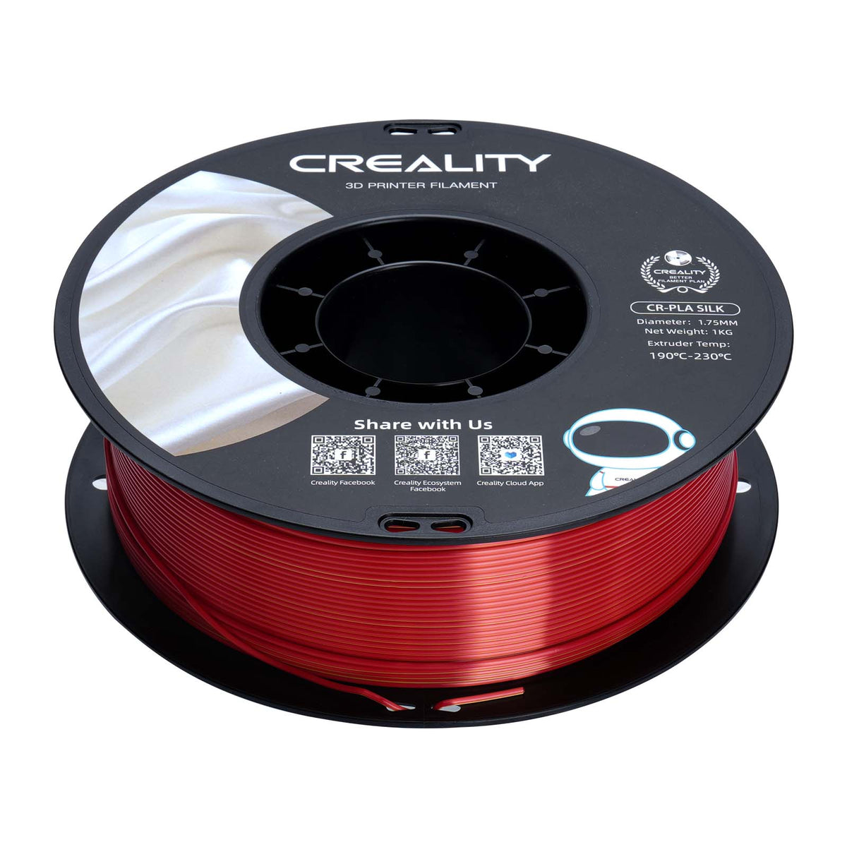 Filamento 3D Creality CR-Silk Dourado e Vermelho (Golden & Red) 1.75mm 1kg