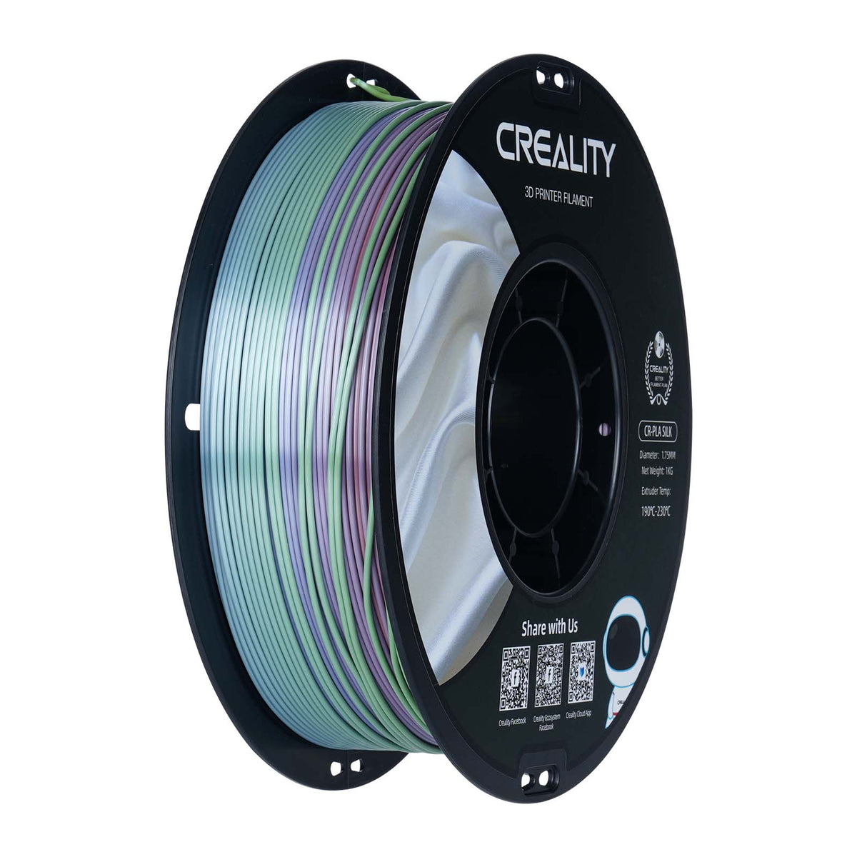 Filamento 3D Creality CR-Silk Arco-íris (Rainbow) 1.75mm 1kg