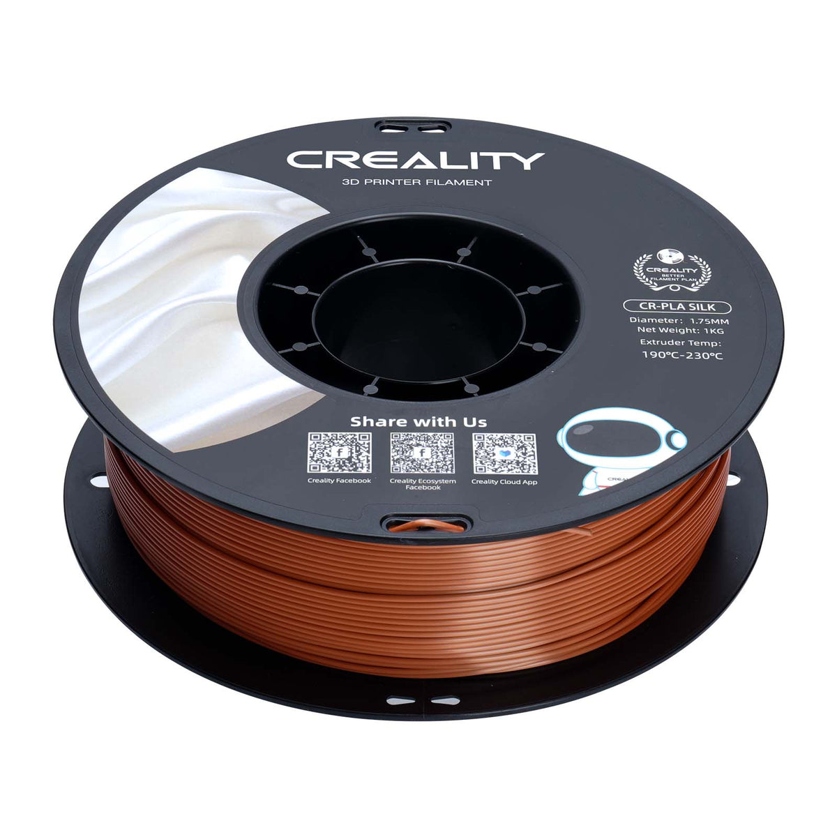 Filamento 3D Creality CR-Silk Vermelho Acobreado (Copper Red) 1.75mm 1kg