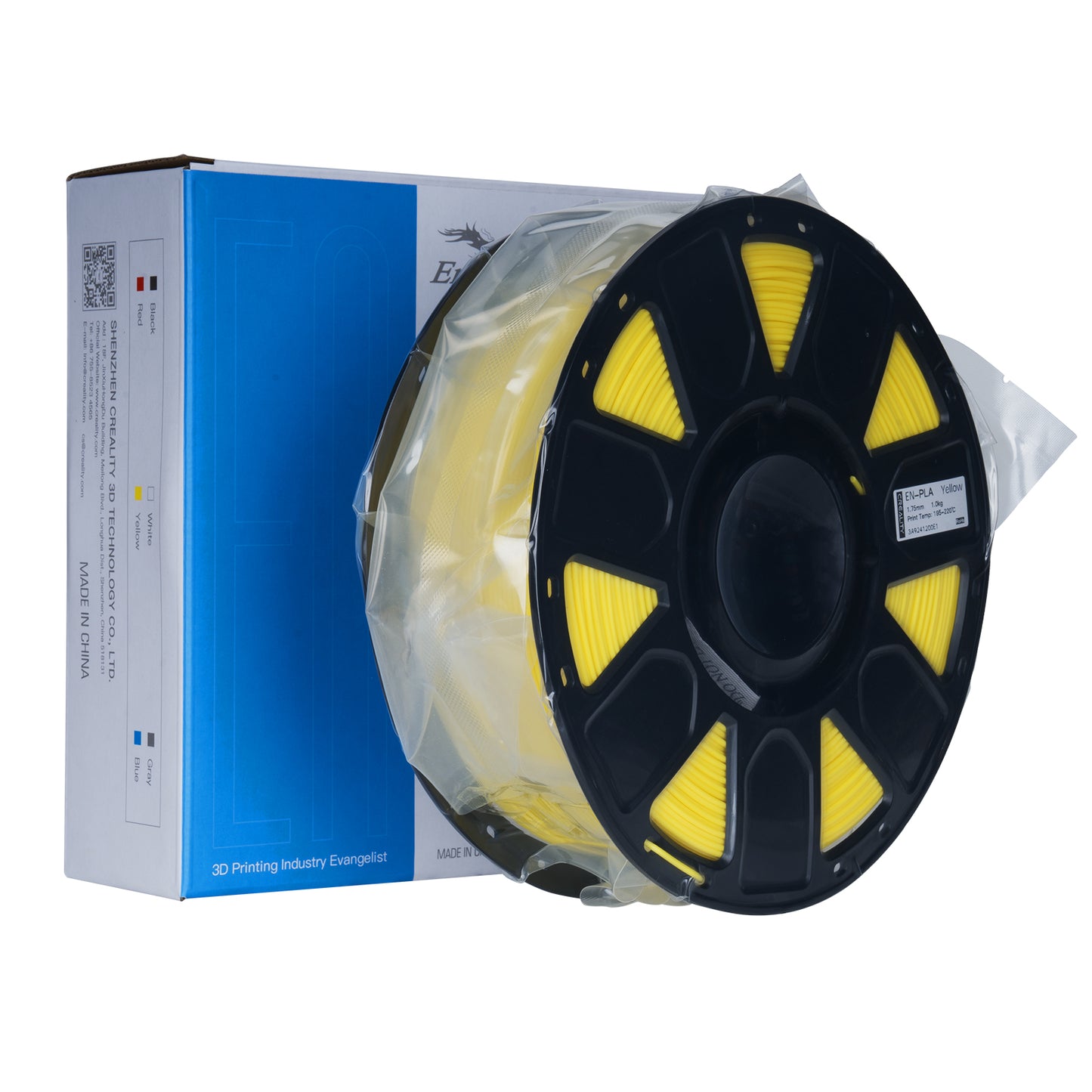 Filamento 3D Creality Ender PLA Amarelo (Yellow) 1.75mm 1kg