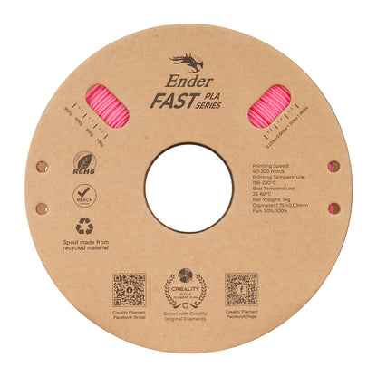 Filamento 3D Creality Ender Fast PLA 1,75mm 1Kg Rosa