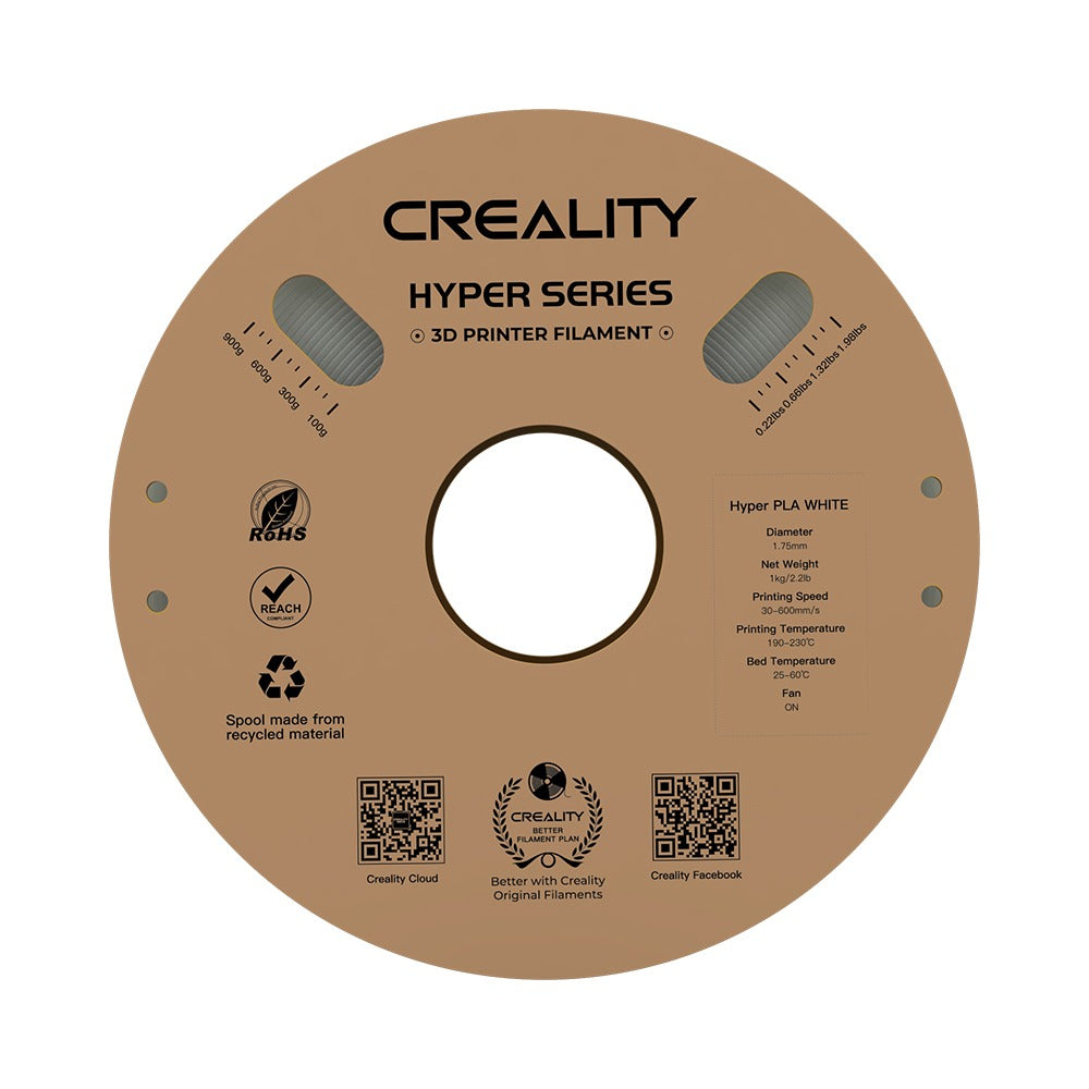 Filamento 3D Creality Hyper PLA 1,75mm 1Kg Branco