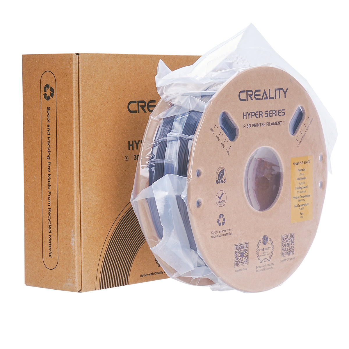 Filamento 3D Creality Hyper PLA 1,75mm 1Kg Preto