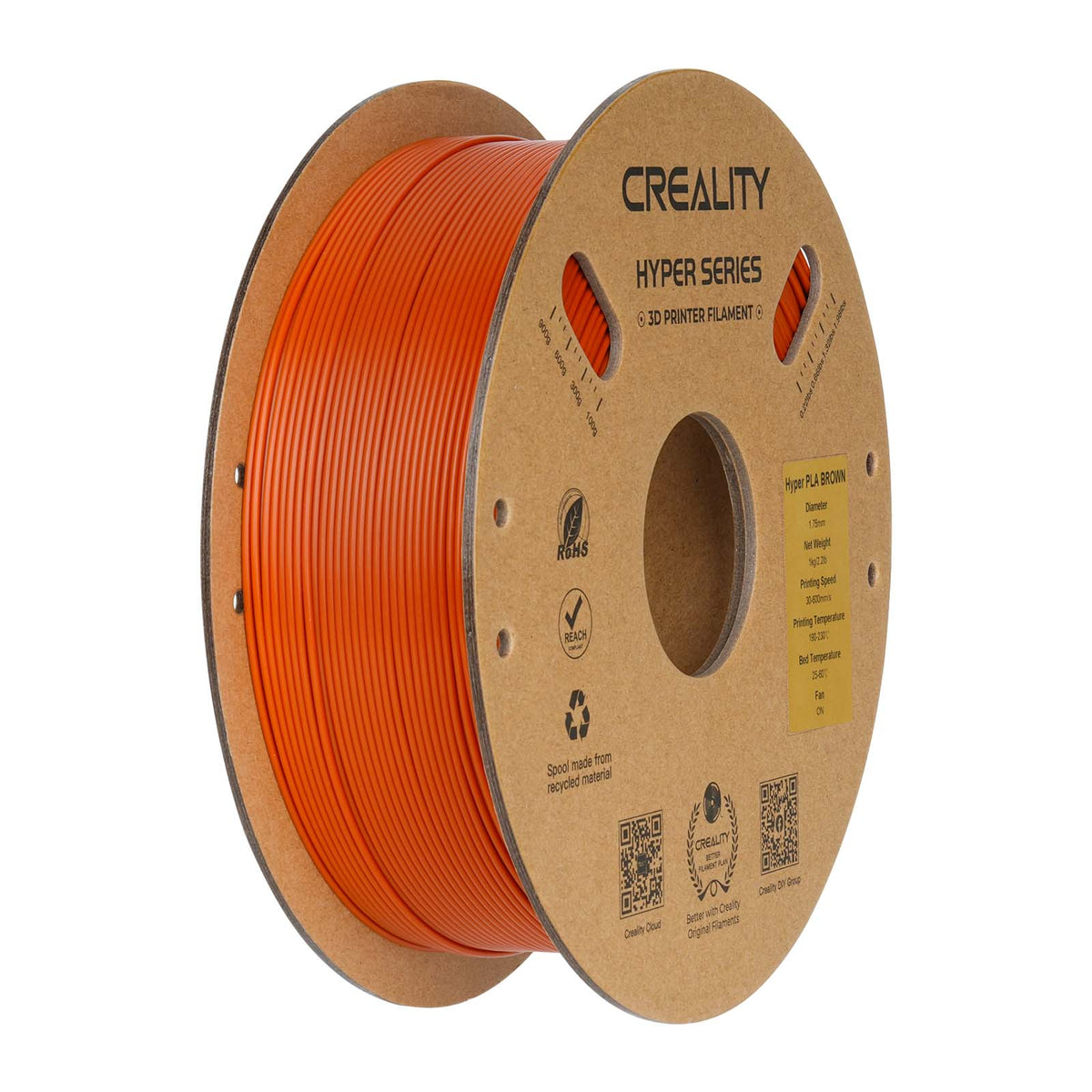Filamento 3D Creality Hyper PLA 1,75mm 1Kg Marrom