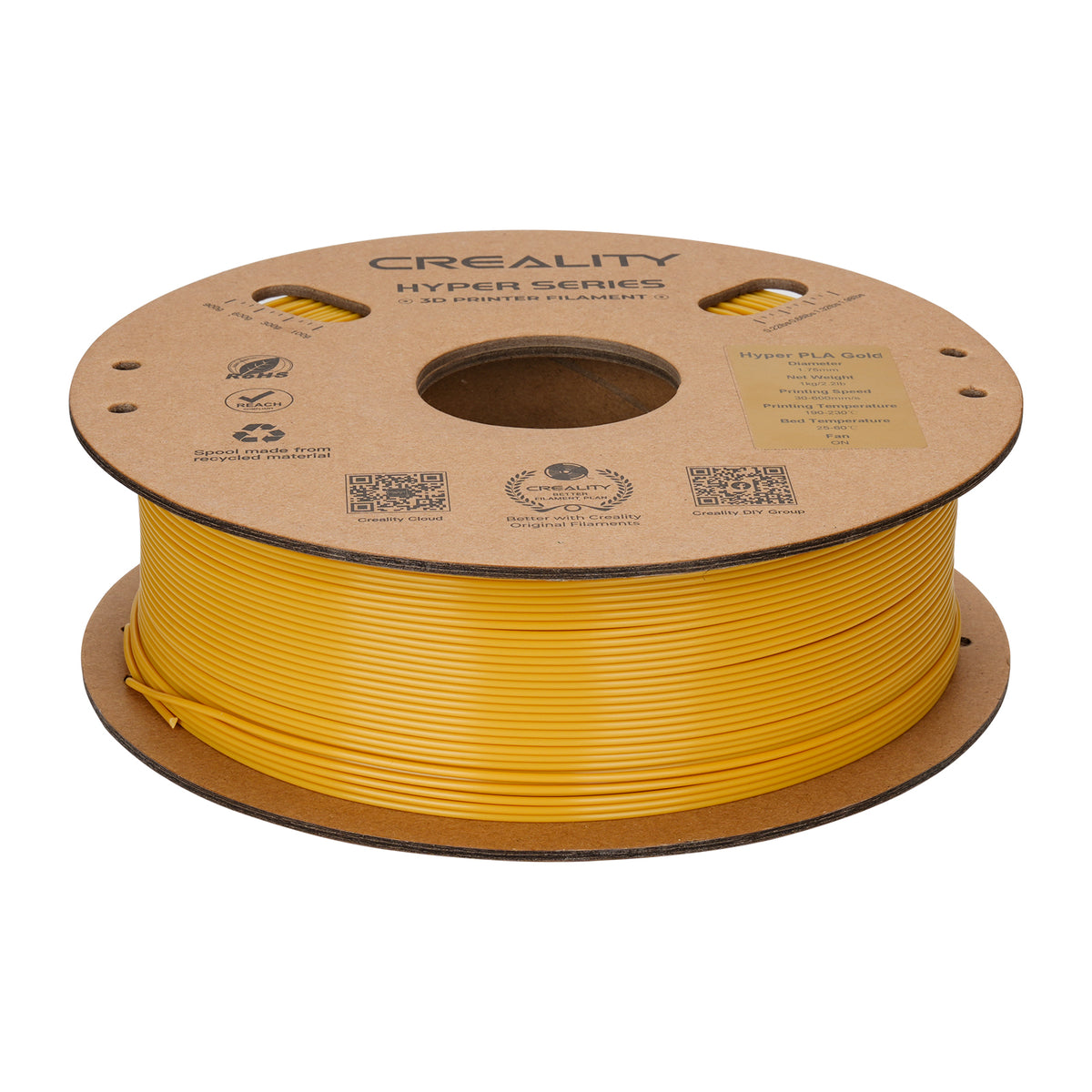 Filamento 3D Creality Hyper PLA 1,75mm 1Kg Dourado