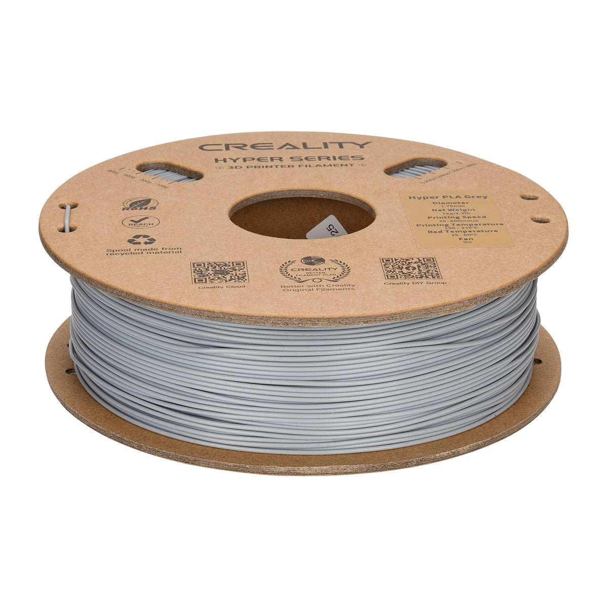 Filamento 3D Creality Hyper PLA 1,75mm 1Kg Cinza