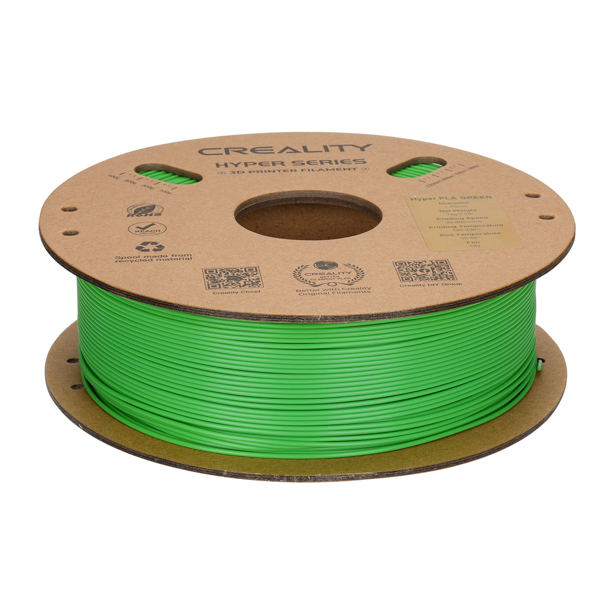 Filamento 3D Creality Hyper PLA 1,75mm 1Kg Verde