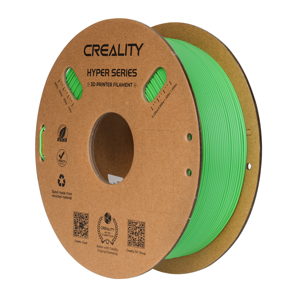 Filamento 3D Creality Hyper PLA 1,75mm 1Kg Verde