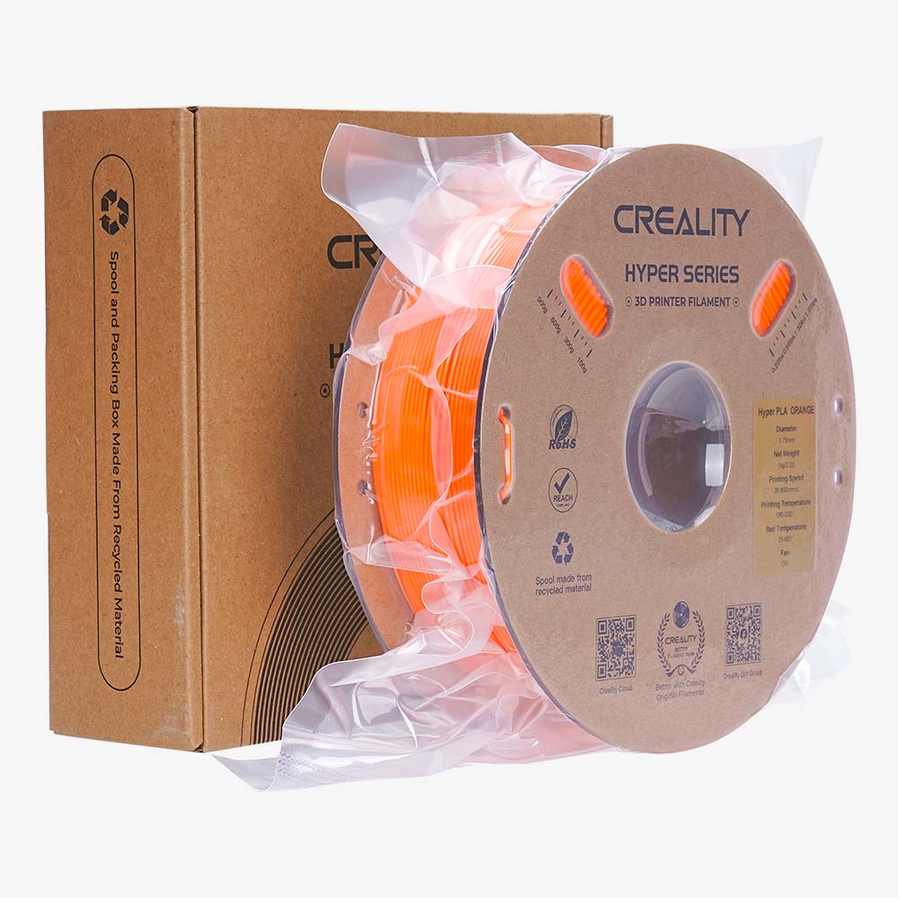 Filamento 3D Creality Hyper PLA 1,75mm 1Kg Laranja