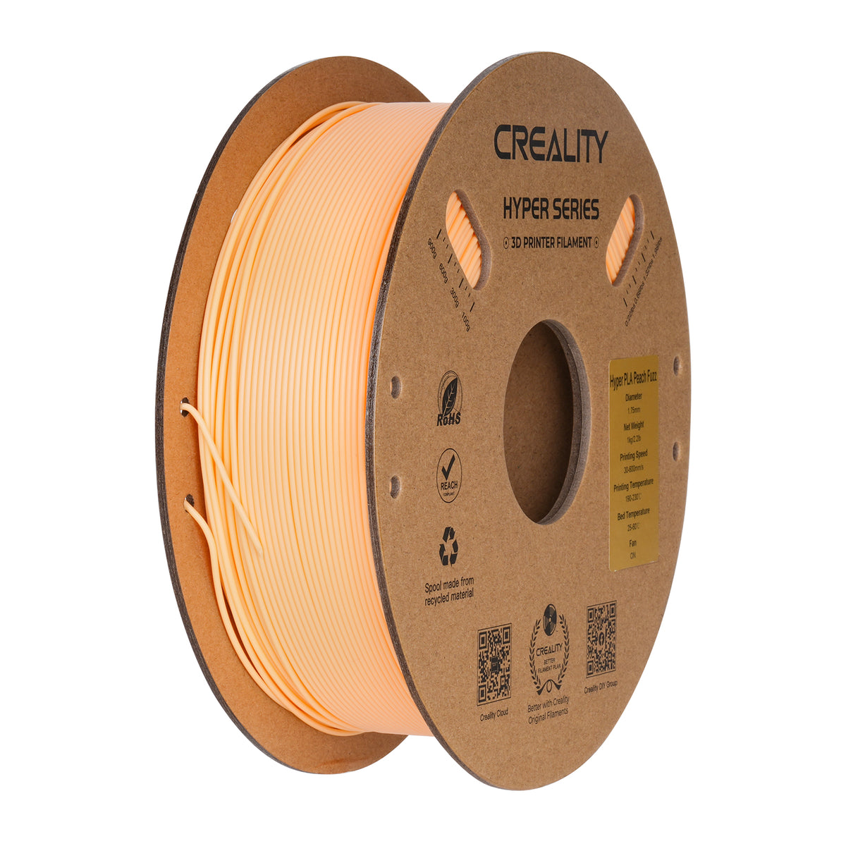 Filamento 3D Creality Hyper PLA 1,75mm 1Kg Rosa Pêssego
