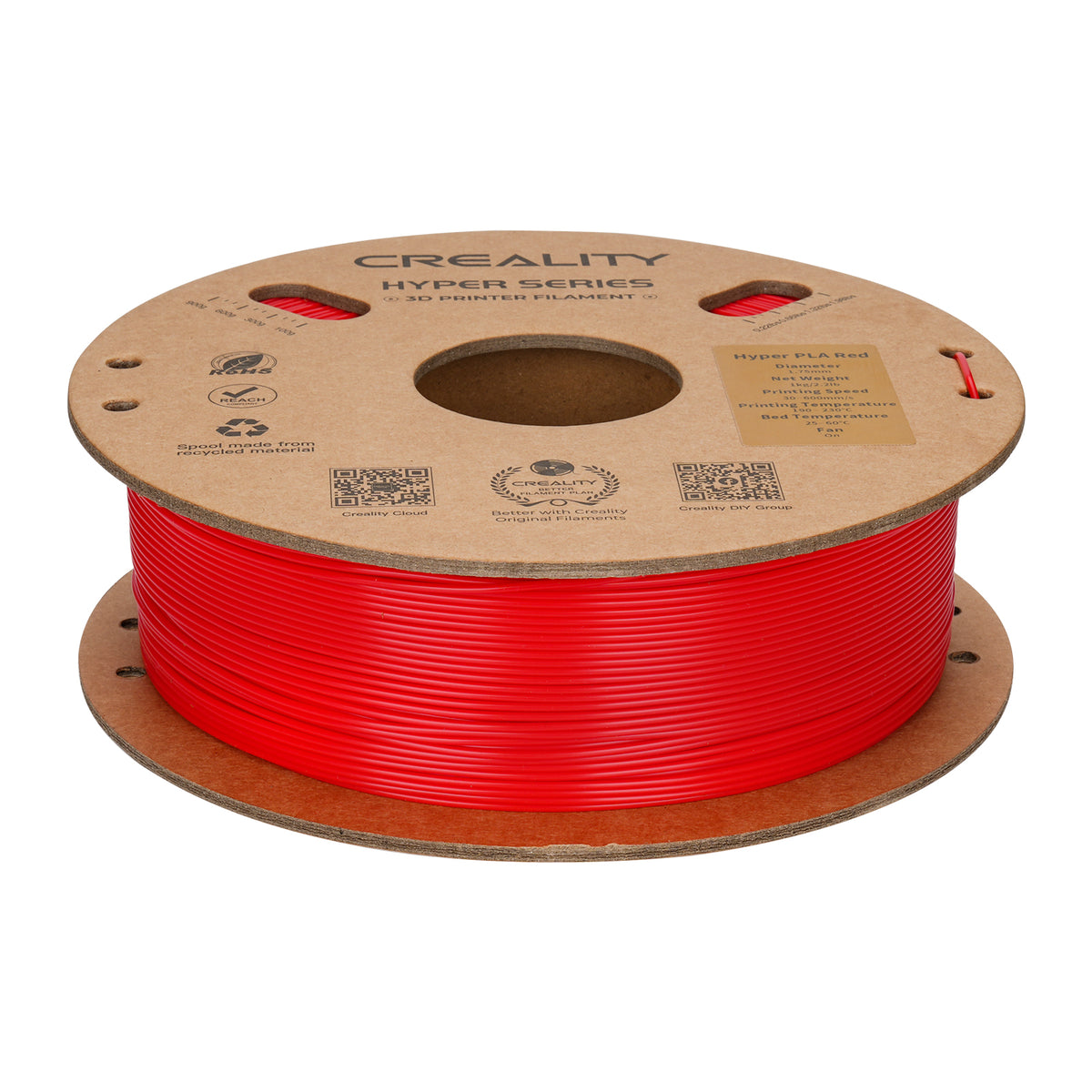 Filamento 3D Creality Hyper PLA 1,75mm 1Kg Vermelho