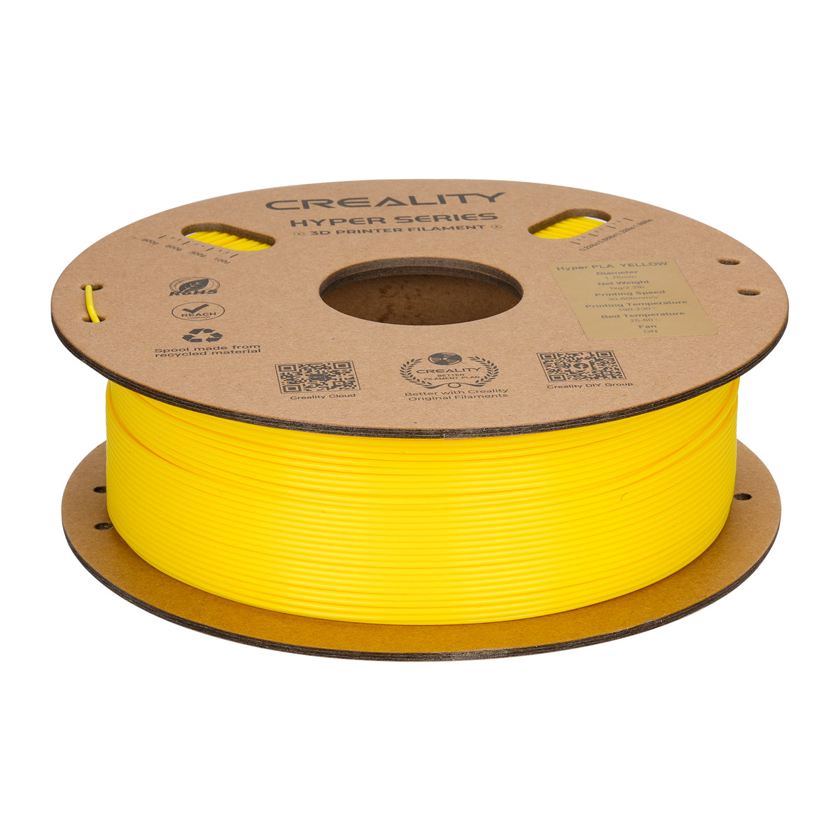 Filamento 3D Creality Hyper PLA 1,75mm 1Kg Amarelo