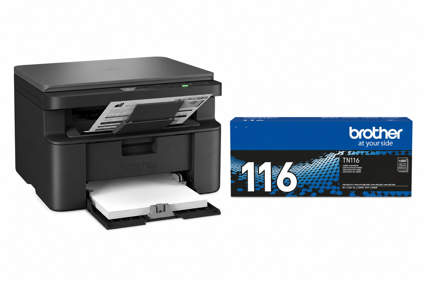 Multifuncional Brother DCP-L1632W  Laser Monocromática Com Toner TN116 Preto