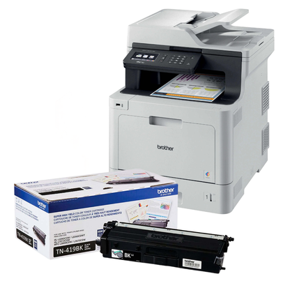 Impressora Multifuncional Brother MFC-L8610CDW Laser Com Toner Preto TN419BK