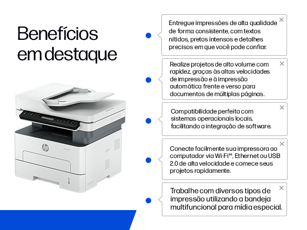Multifuncional HP 355sdnw Laser Wi-Fi 127V