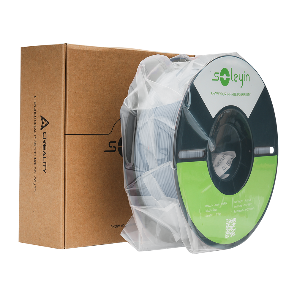 Filamento 3D Creality Soleyin Ultra PLA Gray (Cinza) 1.75mm 1Kg