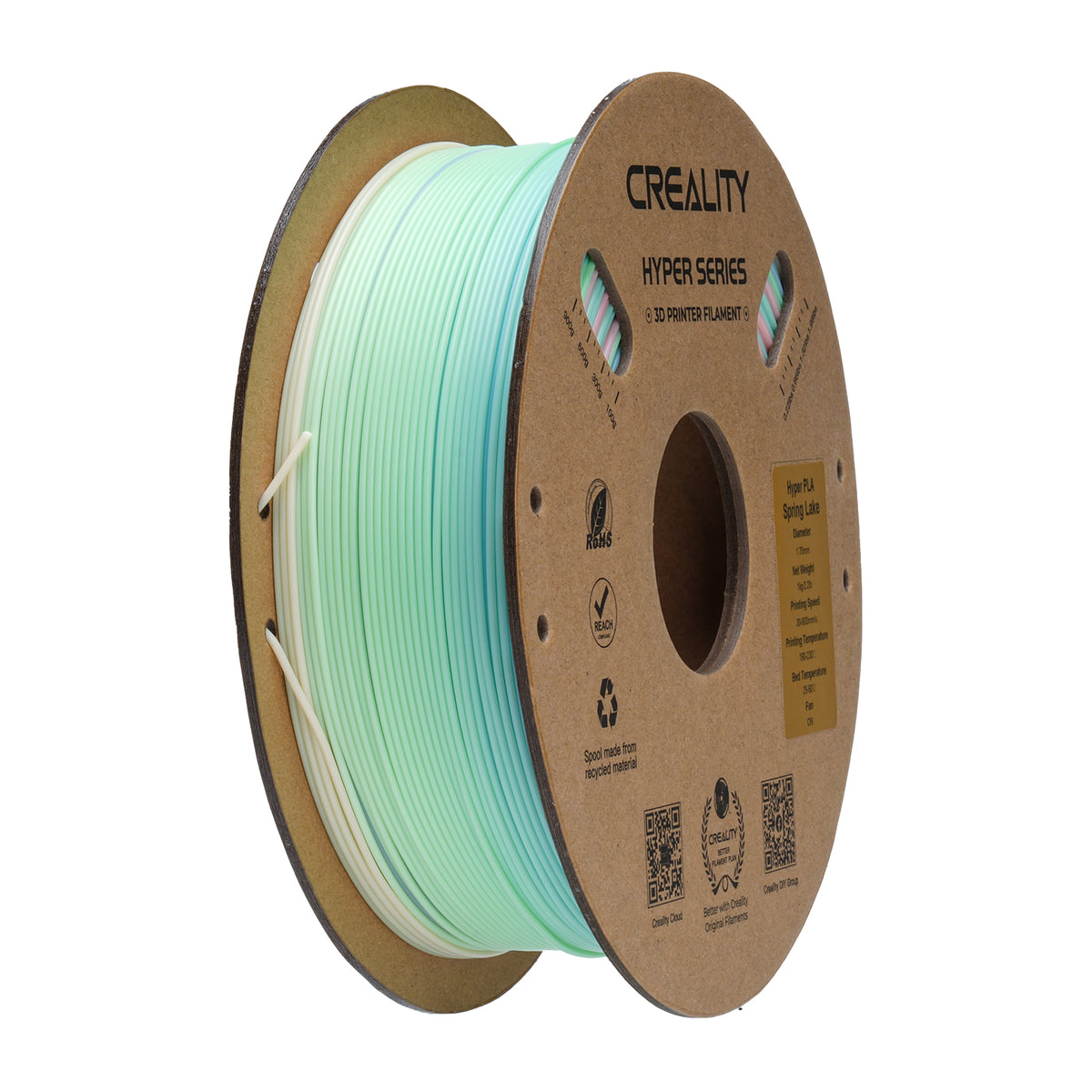 Filamento Creality Hyper Rainbow Spring Lake 1,75mm 1Kg  Colorido