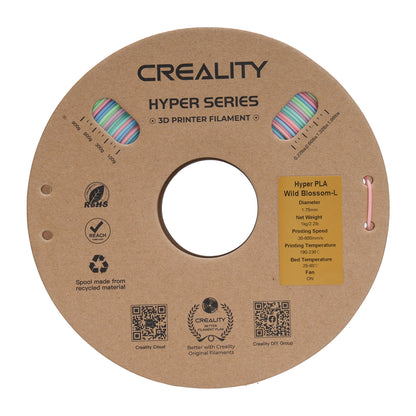 Filamento Creality  Hyper Rainbow Wild Blossom 1,75mm 1Kg Colorido