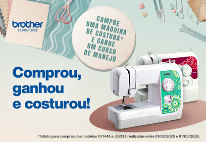 Máquina de Costura  Brother JS2135BRV  mecânica com 14 pontos, 220V