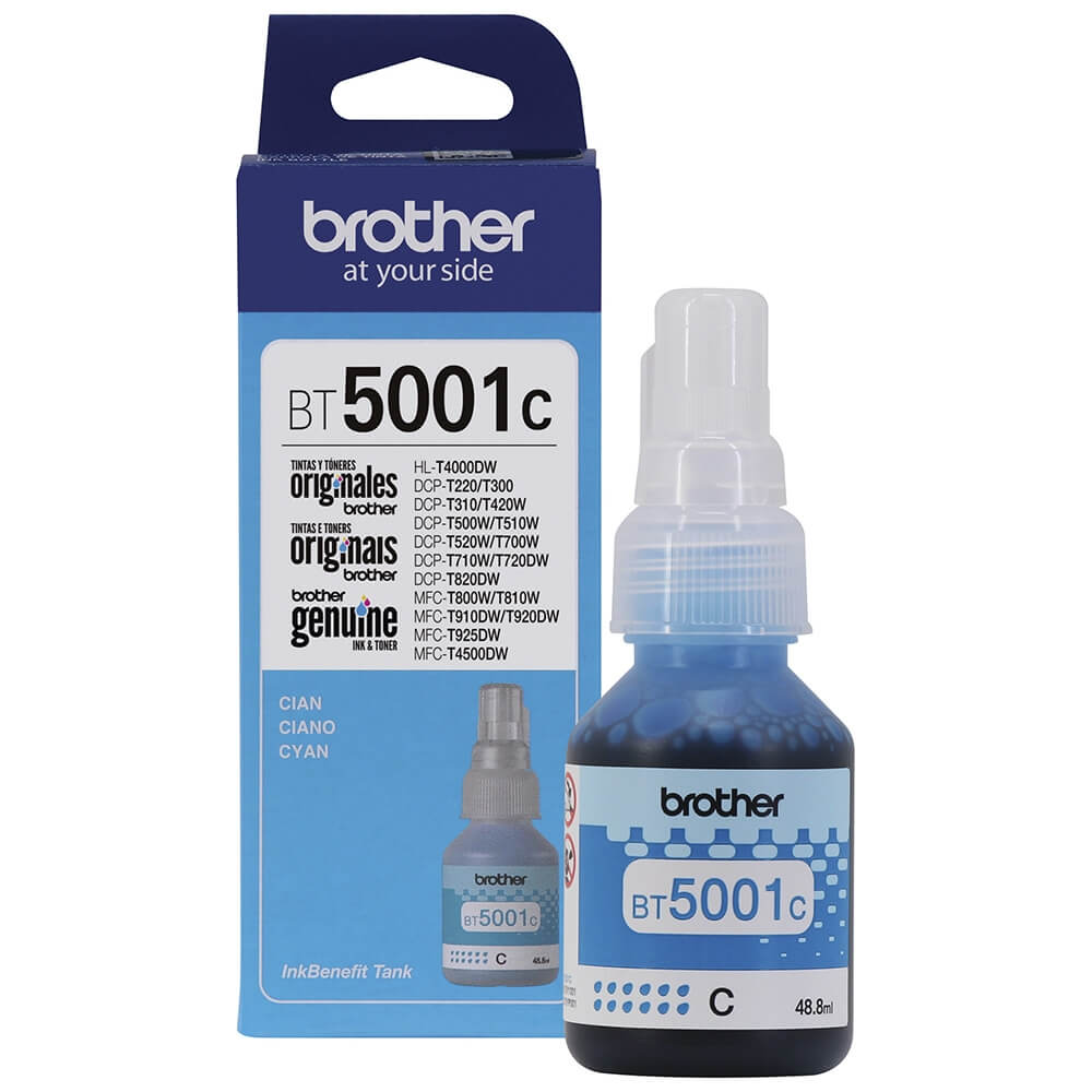 Refil de Tinta Brother BT5001C Ciano